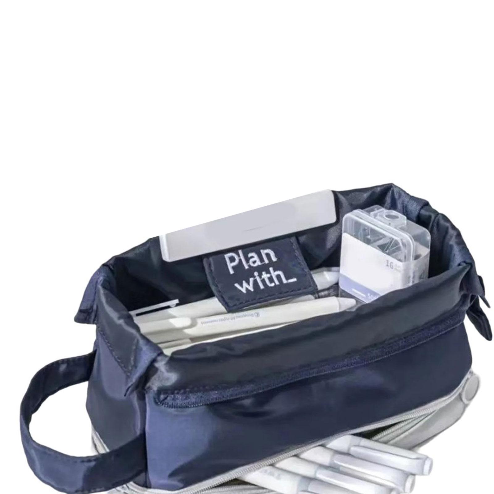 

Двухслойный пенал Простой пенал Большой вместимости Пенал Складная сумка для ручек Школьные офисные принадлежности