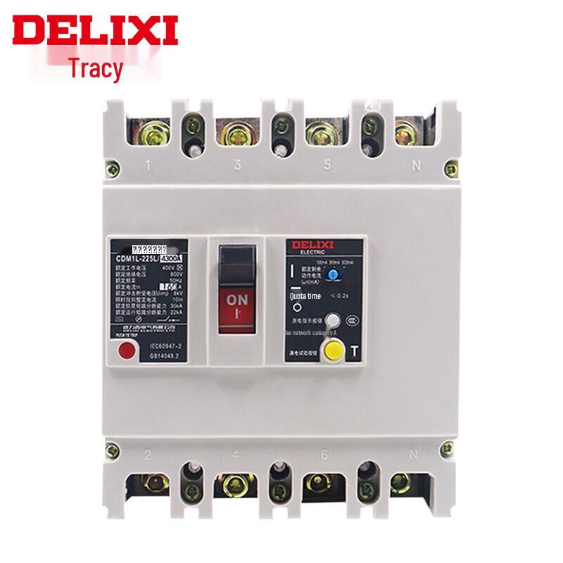 DELIXI Electric 3-Phase Molded Case Leakage Circuit Breaker