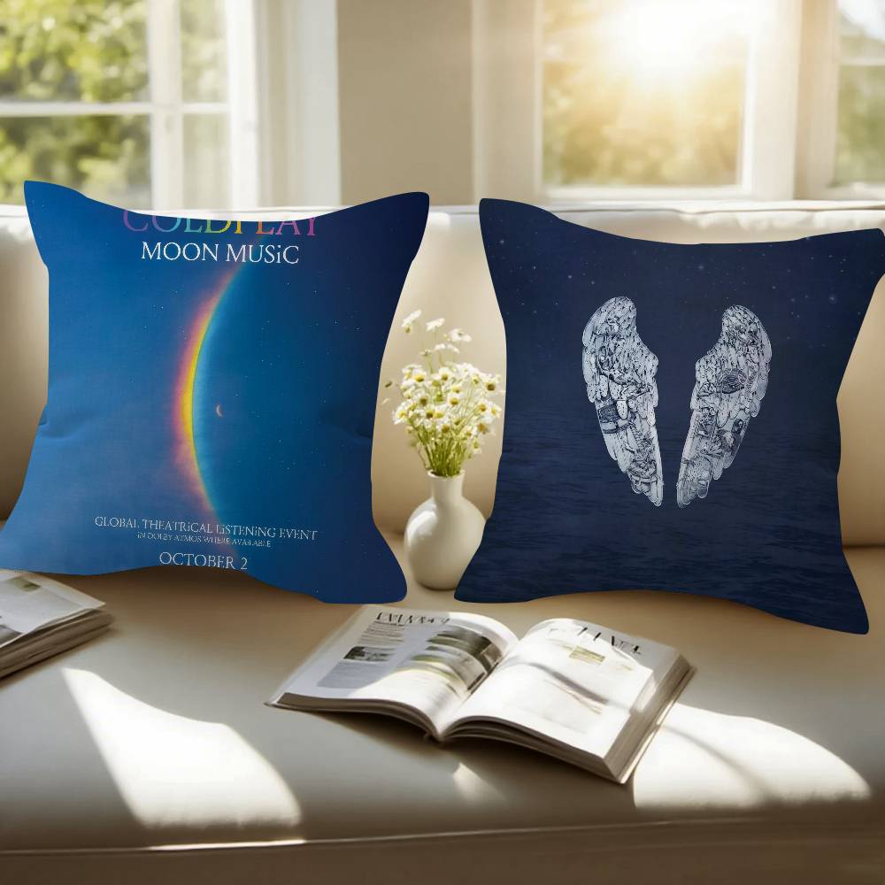 Band CColdplay Moon Music Maple Design Cushion Cover Happy Autumn Harvest decor Holiday Decorati Pillow Cover
