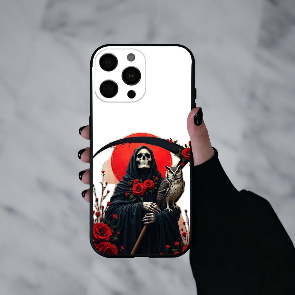 Santa M-Muerte P-print-T Phone Case For iPhone 17pro,16,15,14,13,12,11 Plus,Pro Max,XS,Soft Silicone Black Cover