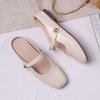 Silver inner heightening bag head half slippers women's outer wear 2025 summer new versatile small Mary Jane Mill shoes