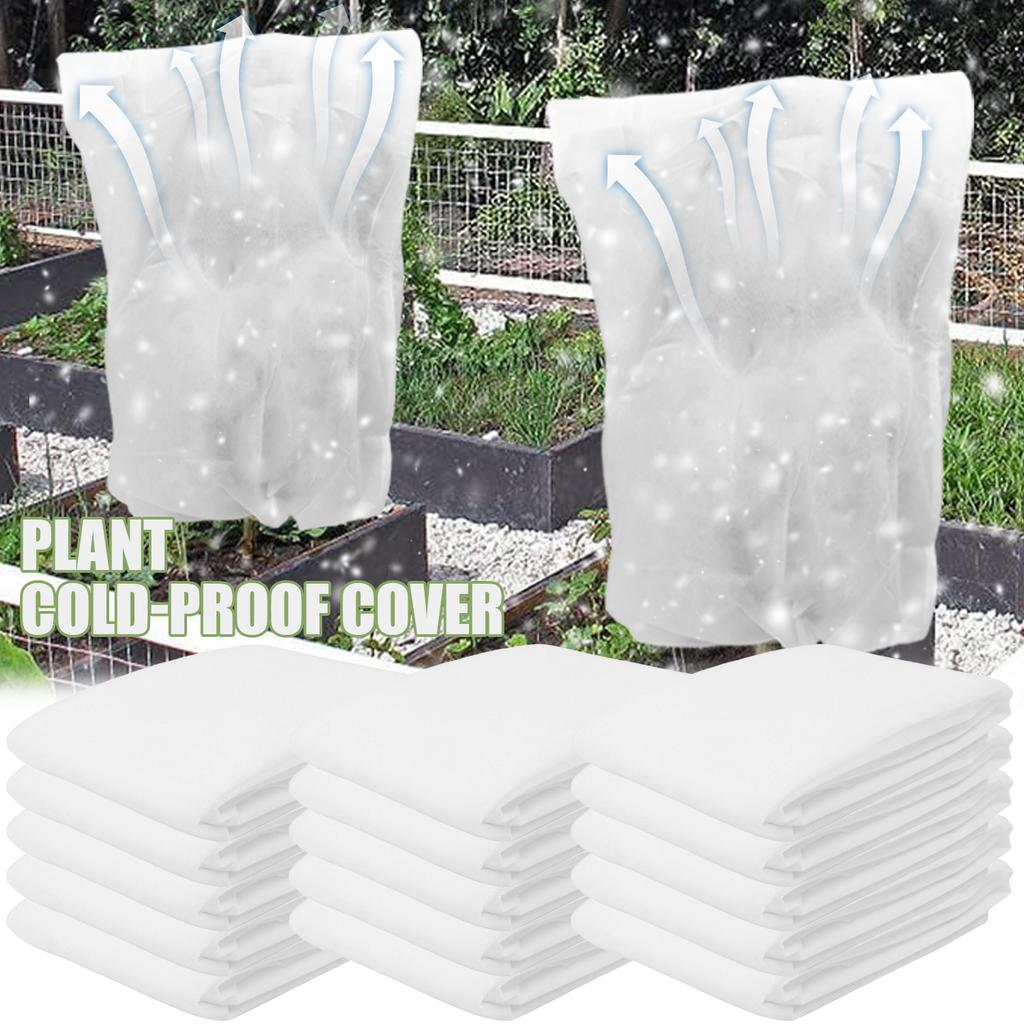 Non-woven Winter Plant Protection Bag with Zipper Drawstring Plant Covers Fruit Tree Anti-Frost Bird Insect Prevention Bag