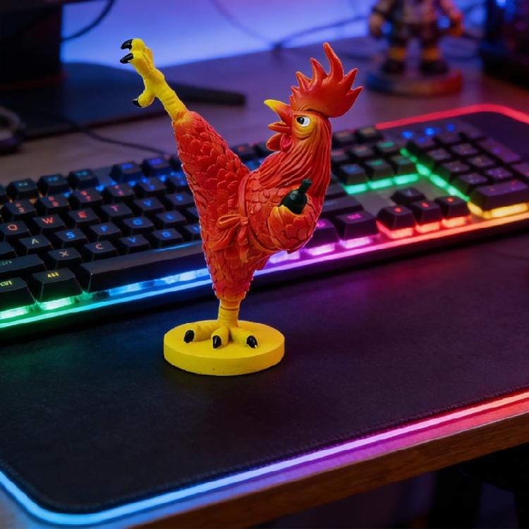 Martial Art Chicken Figurine Resin Craft Drunken Kung Fu Rooster Statue For Living Room Desk Shelf Decorative Ornament