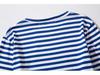 Japanese Style Striped Embroidered Unisex Long-Sleeve Top