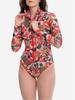 Costume da Bagno Intero Sexy con Zip Europeo & Americano - Muta da Surf a Maniche Lunghe per Donna