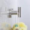 Polished Stainless Steel Towel Coat Hooks Bathroom Clothes Garage Hotel Cabinet Closet Sponges Robe Hook Wall Mounted Round Kitchen Heavy Duty Bath