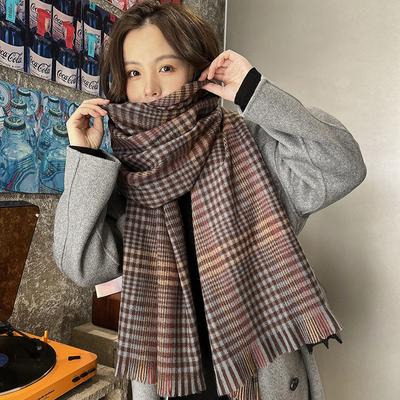 Scarf Scarf Women's Plaid Scarf Imitation Cashmere Scarf Scarf Winter All Match Shawl