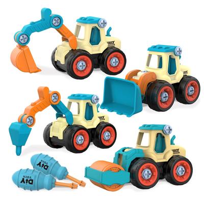 Toy Construction Set of DIY Educational Construction Pretend Sandbox Gift for Boys and Girls Cars, Vehicles, 4, Toy, Excavator, Play, Play,