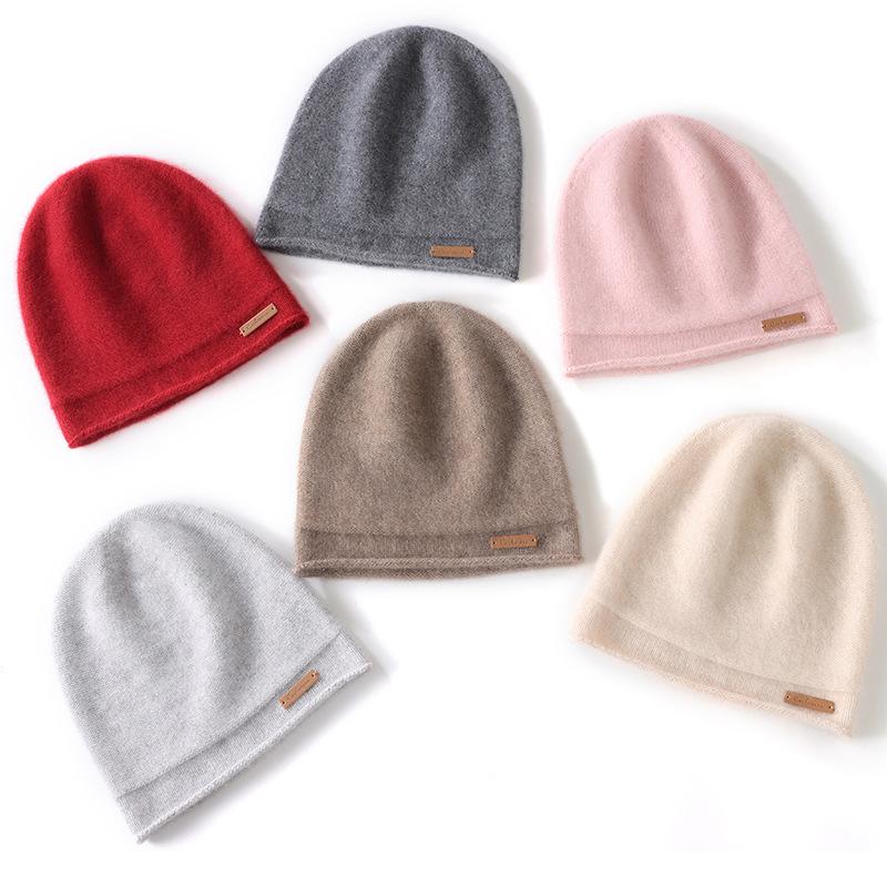 First-line Forming% Pure Cashmere Hat Warm Knitted Hat Men's and Women's Versatile Cold Hat Headgear Cashmere Hat Spot