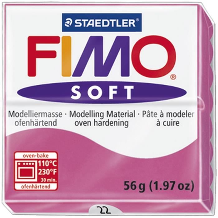 STAEDTLER Fimo Soft Block 56 G Raspberry Modeling Clay