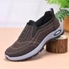 Men's Casual Shoes Breathable Non-Stinky Slip-On Dad Shoes Versatile Synthetic Leather Round Toe EVA Padded Comfortable Footbed