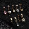 9Pcs Belly Button Rings Set Heart Navel Piercing Rings For Women  Heart Navel Barbell Sexy Body Piercing Jewelry Gifts