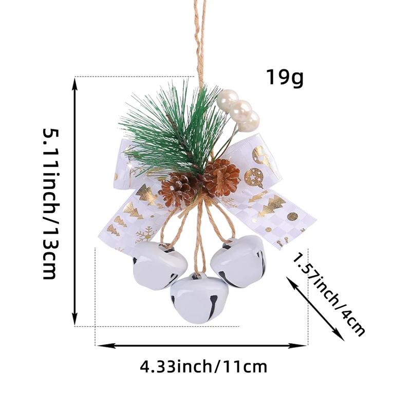 Christmas Decorations Five Pointed Star Bell Accessories Pendant Diy Christmas Tree Decorations Bow Knot Bell Window Props