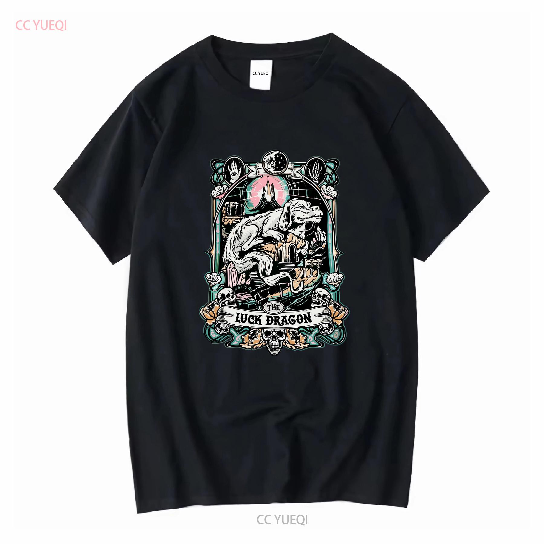 

Neverending Story Luck Dragon T Shirt 80 s Movie Fantasy Falcor long or short sleeves vintage Washed homme Stylish Casual 4XL