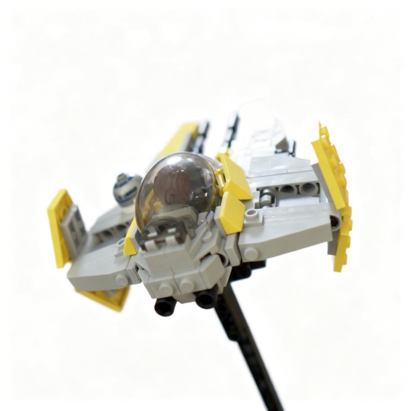 210PCS MOC Space Battle Master S Interceptor Eta 2 Actis Class Model Collectible Display DIY Creative Building Blocks Gift Set