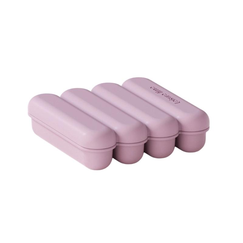 Flexible Silicone Ice Molds 4 Grids Ice Cubes Tray with Lid Suitable For Chilling Beverages And Parties