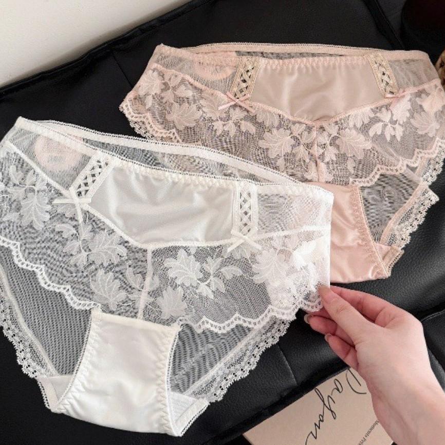 Ladies Summer New Style Sexy Pure Desire Lace Low Waist Triangle Briefs