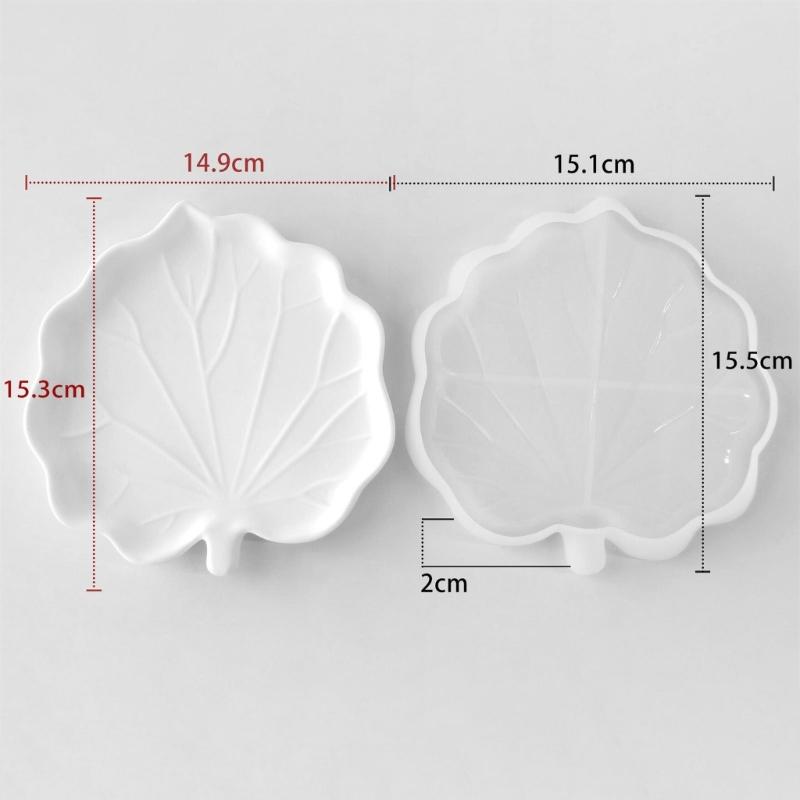 Flexible Food Grade Silicone Leaf Shaped Mould For Crystals Epoxy Art Projects