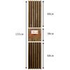 Oak panel clock in slats 155x30cm