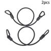 2Pcs D-Type Plastic Hooks with Elastic Bungee Shock Cord Strap for Car Luggage Tent Kayak Boat Canoe Bikes - Tie Down Strap Set