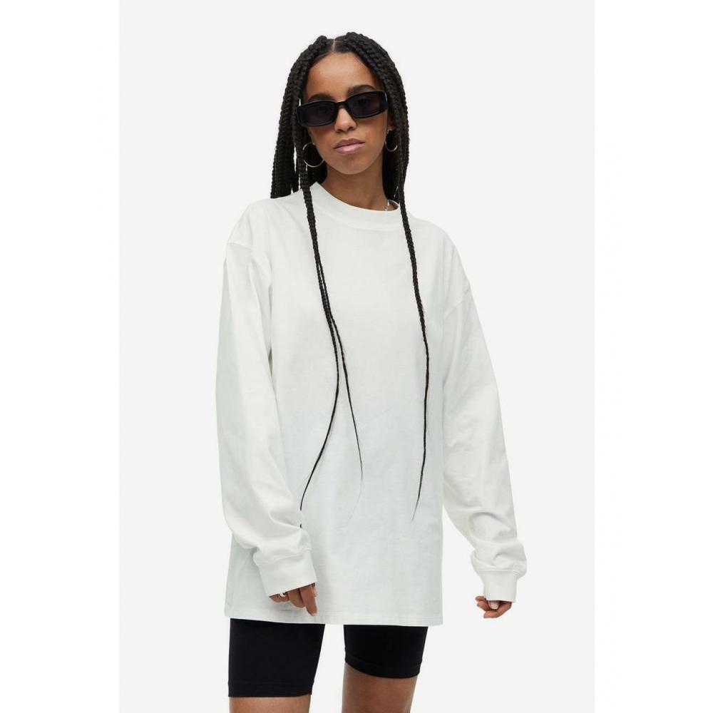 

H&M Джерси с длинным рукавом Белый 1113691002