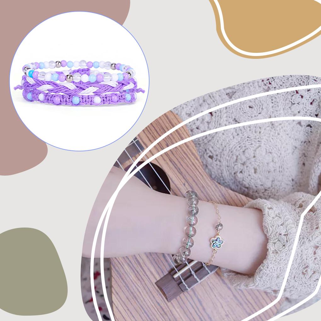 Braided Bracelets Set Women Men Adults Colorful Dressing Wristband Braiding Bangle Fashion Accessory Festival Gift