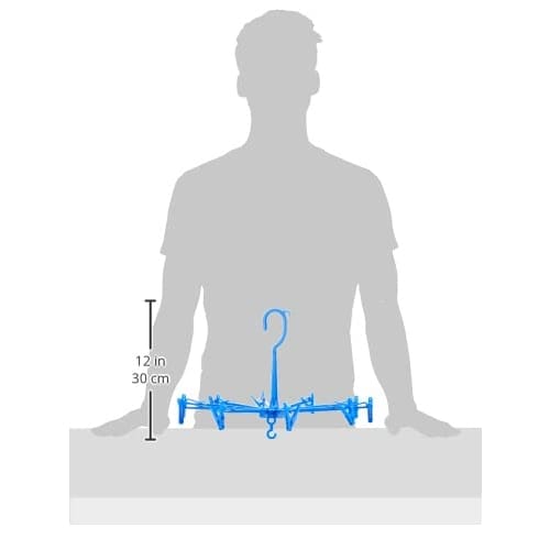 Towa Sangyo Neosoul Mini Parasol Hanger, Holds 10 Laundry Clothes, Blue, Approx. 43cm X H24cm