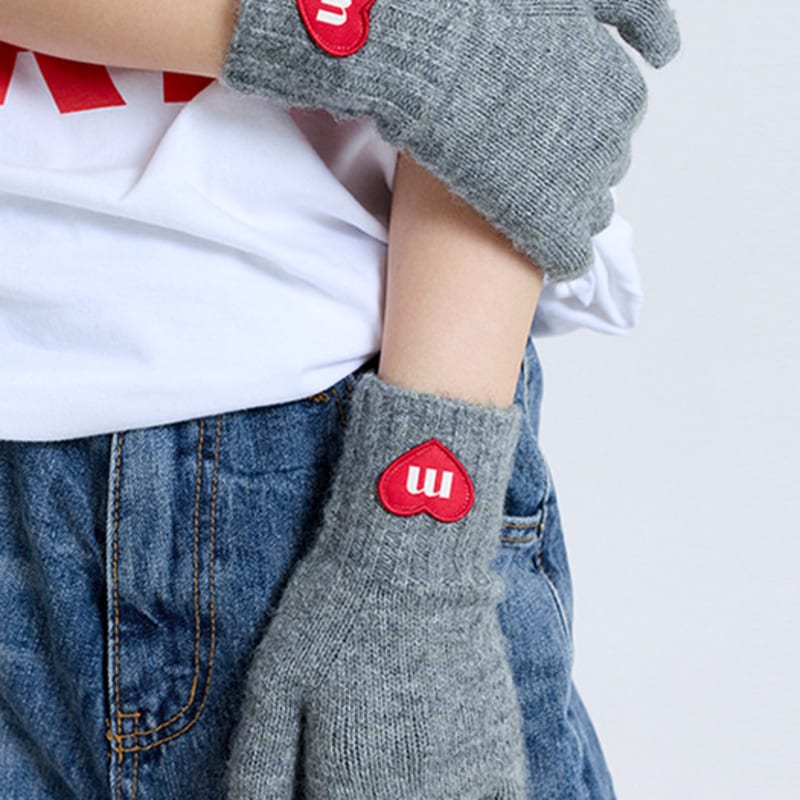 Macni LOVE M KNIT GLOVES GREY