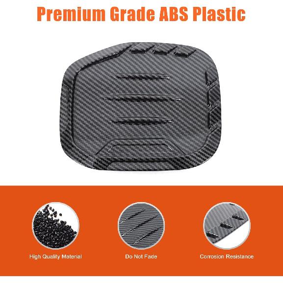 Fuel Tank Cap Trim Cover Compatible with Subaru Forester 2025,ABS Carbon Fiber Pattern Gas Fuel Door Cover Trim Scratch Cap,Exterior Fuel Tank Cap