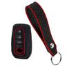 2 PC Silicone For Toyota Corolla Hatchback Cross Yaris Cross Prius Hilux Land Cruiser LC200 LC250 LC300 Car Key Case Cover Chain