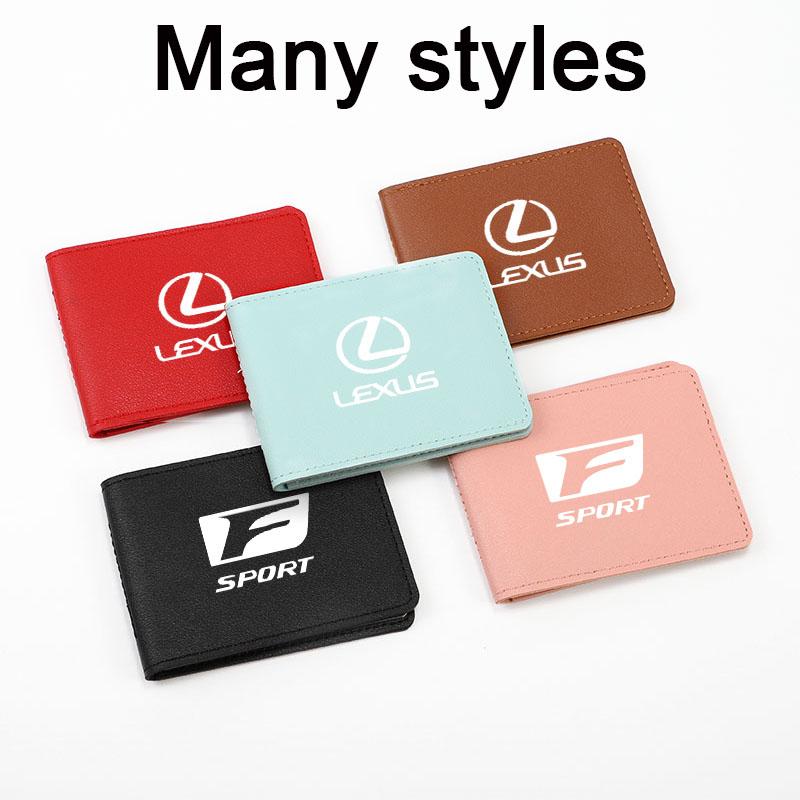 High-end Leather Car Driver License Card Holder ID Credit Case For Lexus F SPORT ES UX 300e GS GX IS LS LX LBX NX RX 350h 450h