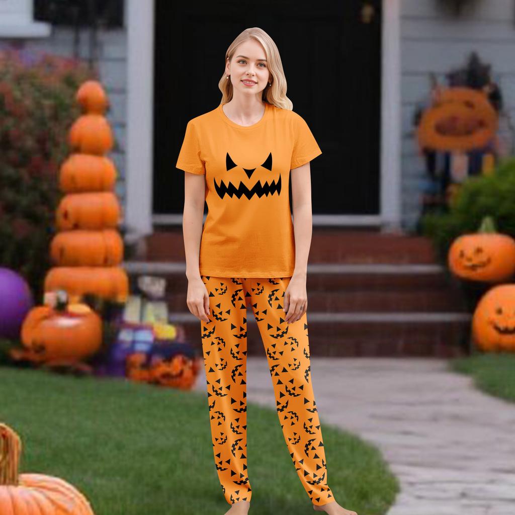 Süßes Familien-Pyjama-Set, Hauskleidung, Familien-Set Kurzarm-Oberteil und Hose