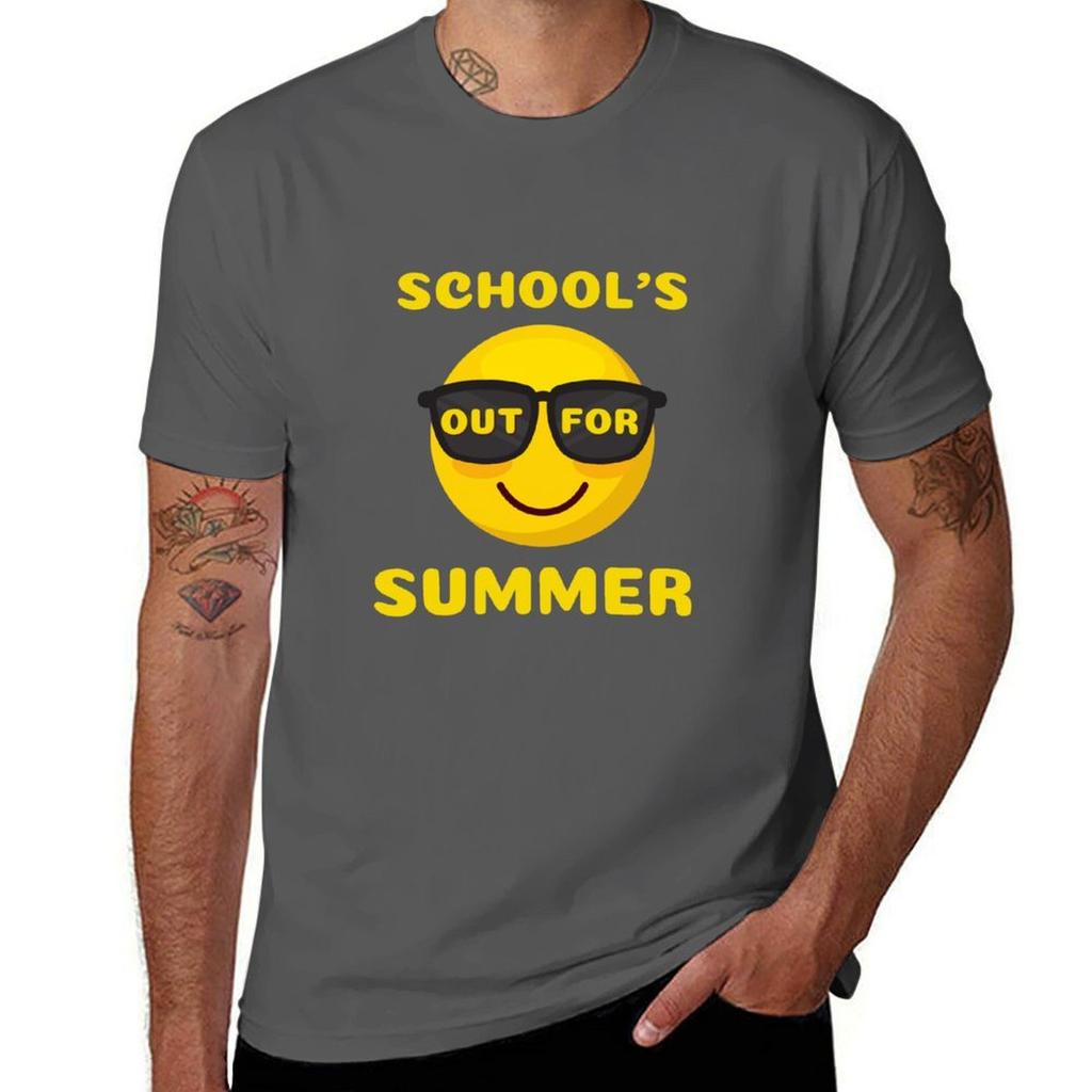 Schools Out For Summer TShirt Functional Casual Short Sleeve Tee