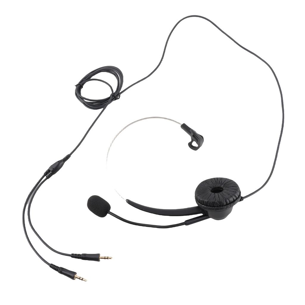 Callcenter-Headset Mono Geräuschunterdrückung Dual 3,5-mm-Stecker Computer On-Ear-Kopfhörer für Online-Kurse Callcenter
