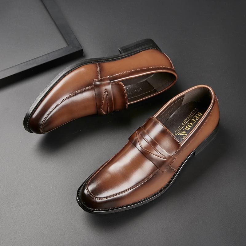 British Penny Loafers New Charm Business Black Brown Shoes For Men Designer Formal Wedding Prom Dress Homecoming Footwear