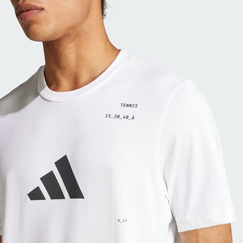New Adidas Free Shipping With AdiClub Aeroready Tennis Category Graphic Tee IS2408