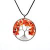 SUMENG 2025 New Fashion 7 Chakra Tree of Life Necklace Copper Crystal Natural Quartz Stones Pendants for Women Christmas Gifts
