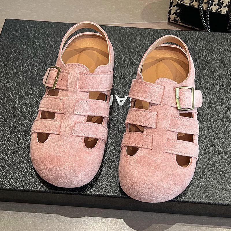 

Fashion Shoes Woman 2025 Sandals Footwear Roman Platforms for Women s Trends Offers Comfortable Pink Mules Sandal Barefoot Summer Flats 35 розовый