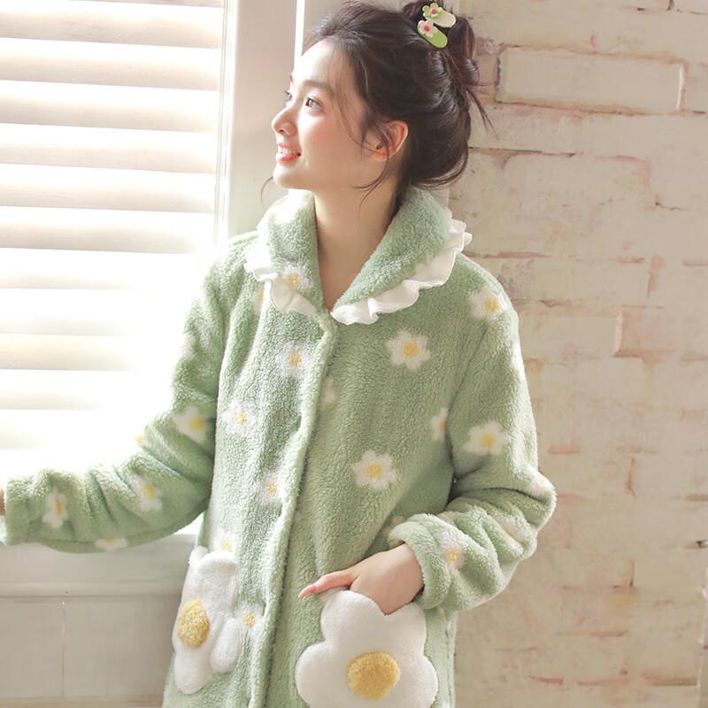 

Women s Winter Coral Fleece Warm Nightdress
