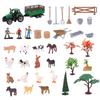 49 Piece Farm Playset With Figures Animals Tools Plant For Children Imaginative Learning And Role Play Accessories