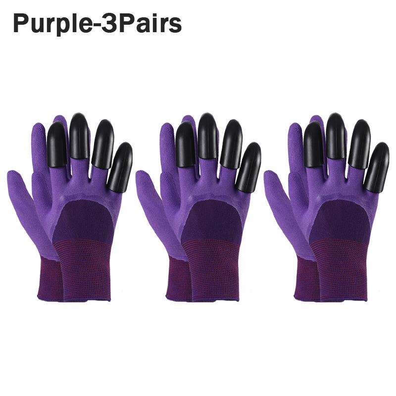 1-10Pairs Gardening Gloves with Claws Latex Work Gloves Waterproof Anti Slip Durable Planting Digging Outdoor Work Gloves