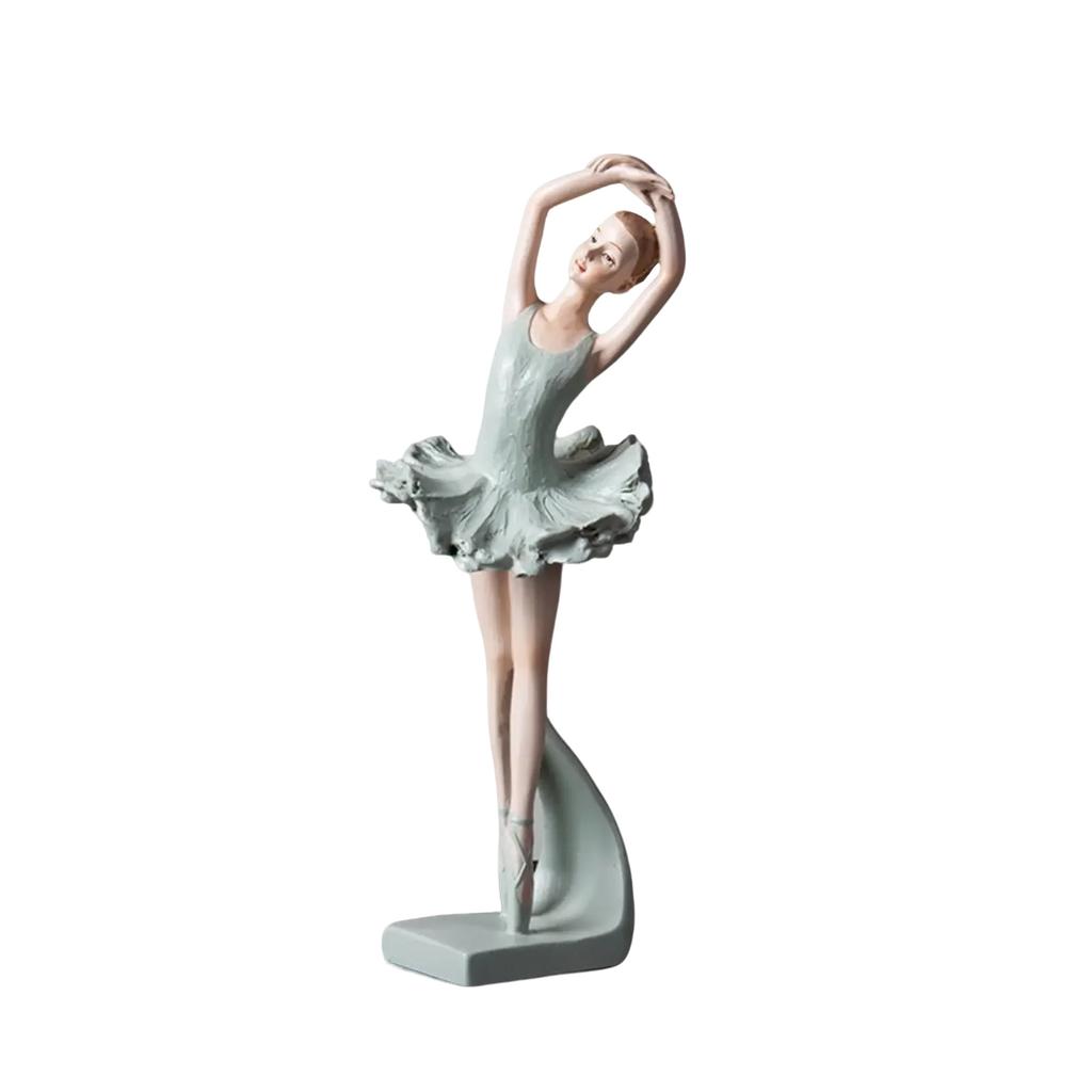 Beautiful Ballerina Sculpture Art Figure Desktop Decorations Collectible Gift Crafts for Dance Lovers Living Room Party Ornament