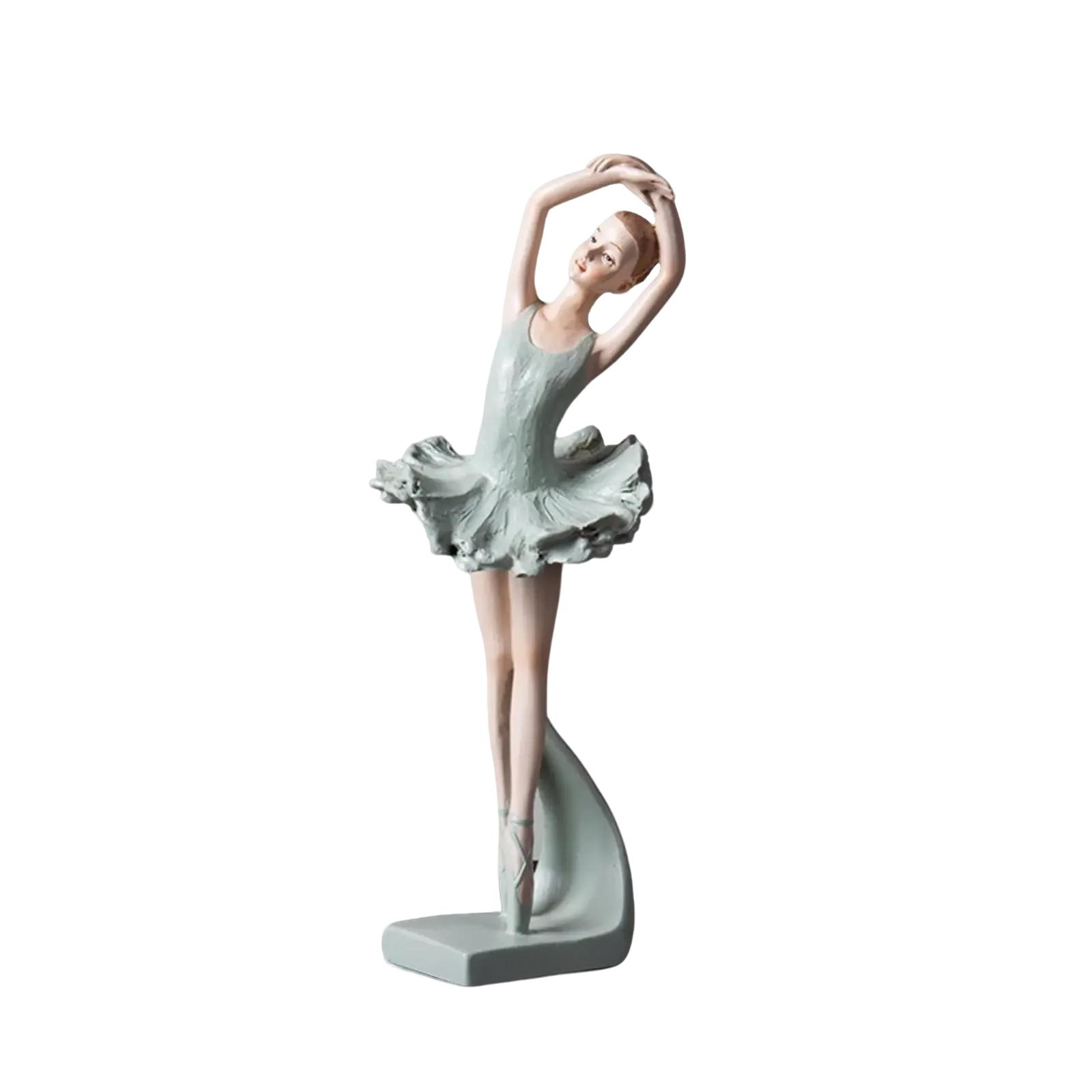 

Beautiful Ballerina Sculpture Art Figure Desktop Decorations Collectible Gift Crafts for Dance Lovers Living Room Party Ornament One Size