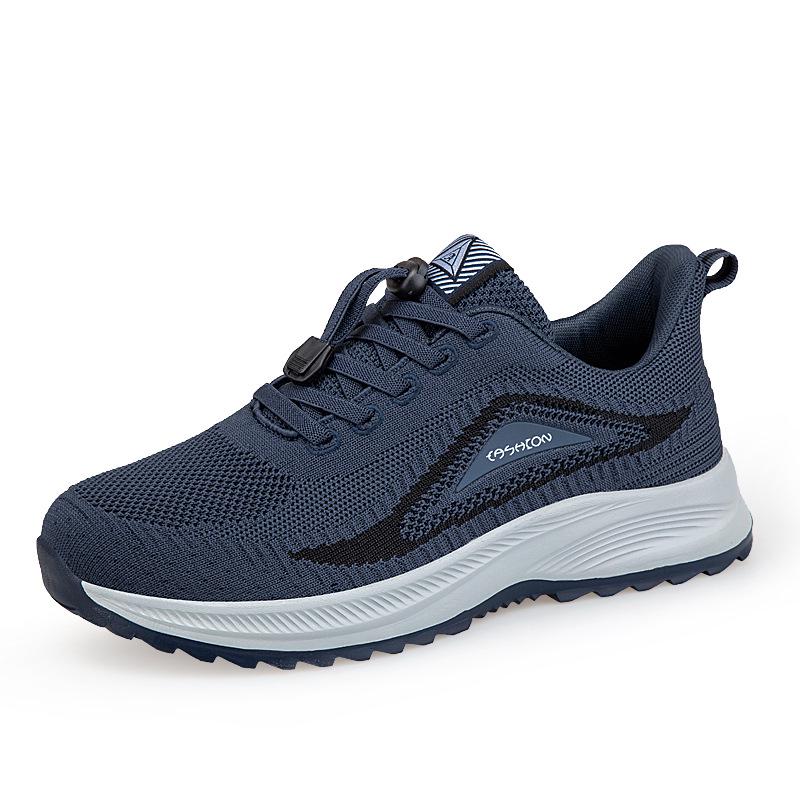 Comfortable Non-Slip Elderly Shoes: Lightweight Mesh Casual Sneakers with Soft Sole, Ideal for Spring and Autumn Walking.