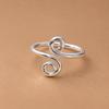 Spiralring, Wirbelring, Verstellbarer Statement-Ring, Minimalistischer Silberring, Moderner offener Ring, Künstlerischer Schmuck, Geschenk für Sie, Alltagsring