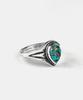 Sheen666 Single Teardrop Turquoise Silver Ring (Type B)