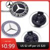 Hot Car Sticker 57mm ABS New Blue Black Car Front Hood Star Logo Cover Bonnet Emblem Badge For Mercedes Benz  AMG W204 W222 W212
