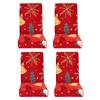 4pcs Chair Cover Christmas Gift Pattern Elastic Modern Simple Dining Chair Cover for Hotel Dining