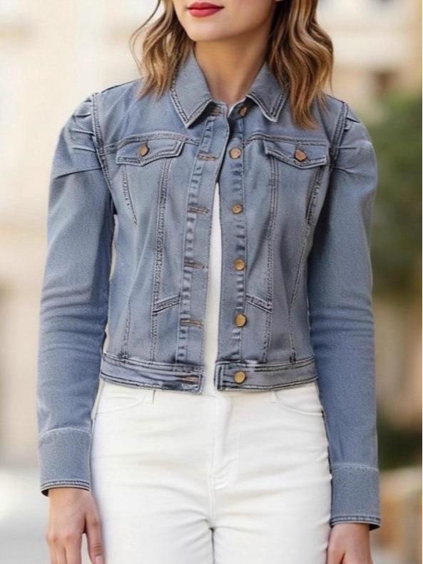 Women's European & American Style Lapel Denim Casual Jacket