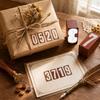 0-9 Digits Vintage Code Stampe Solid Wood Card/Gift Making Stamp  Kraft Paper Envelope